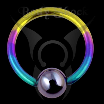 Titan - Ball Closure Ring mit Hämatitball 1,0 mm