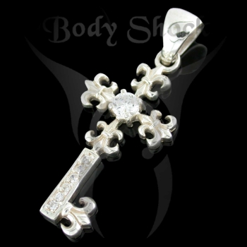Silberanhänger - Schlüssel in Kreuzform