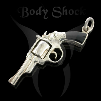 Silberanhänger - Revolver