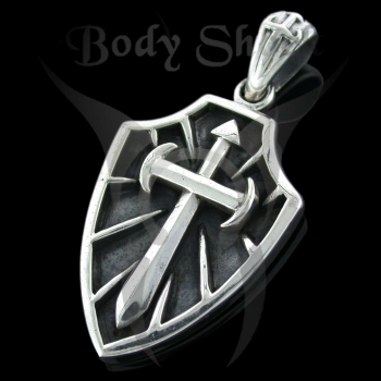 Silberanhänger - Heraldikschwert