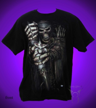 Black Glow T-Shirt - Skelett mit Bogen T-Shirt