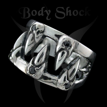 Silberring - Ring mit Klauen und Steine