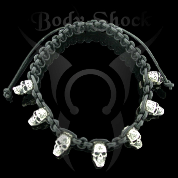 Silberarmband - Totenkopfarmband